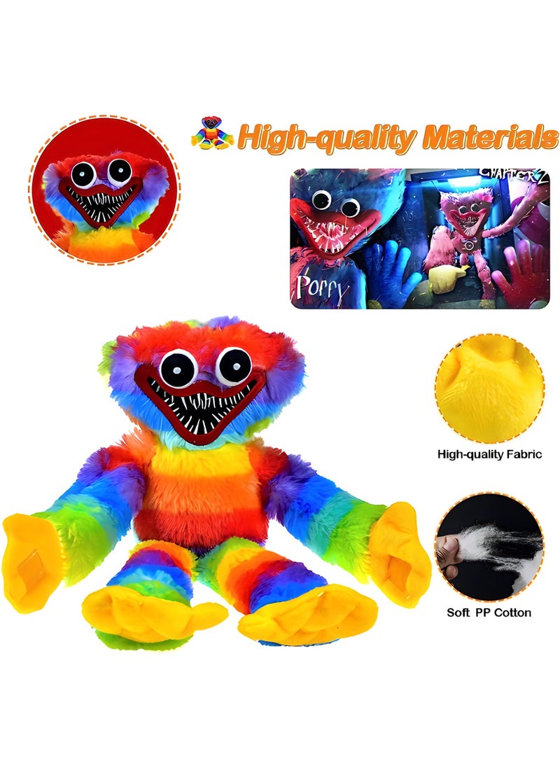 MAGIC VAULT Huggy Wuggy Plush, Huggy Wuggy toys, Soft Stuffed Horror Game Surrounding Doll, Horror Sausage Monster Plush Doll for Fans and Kids Birthday (40 CM, RAINBOW)  - Image 4