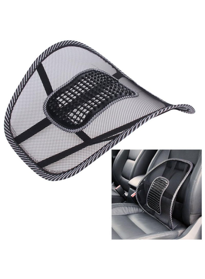 Festive Gallery Air Flow Lumbar Support Cushion car Seat Supports Cushion waist pad Comfortable Mesh Chair Relief Lumbar Back Pain Support Car Cushion Office Seat Chair Black - Image 1