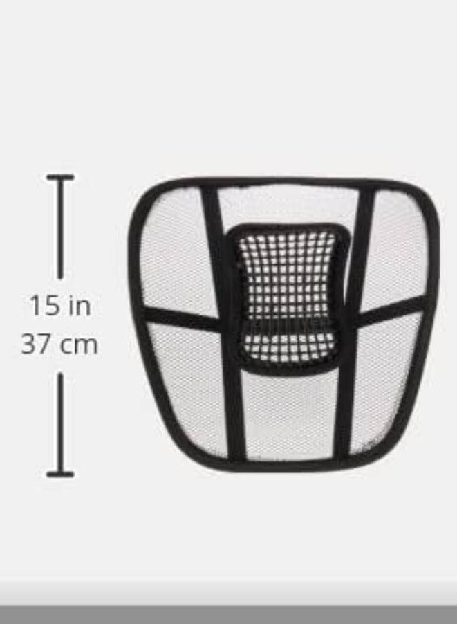 Festive Gallery Air Flow Lumbar Support Cushion car Seat Supports Cushion waist pad Comfortable Mesh Chair Relief Lumbar Back Pain Support Car Cushion Office Seat Chair Black - Image 3