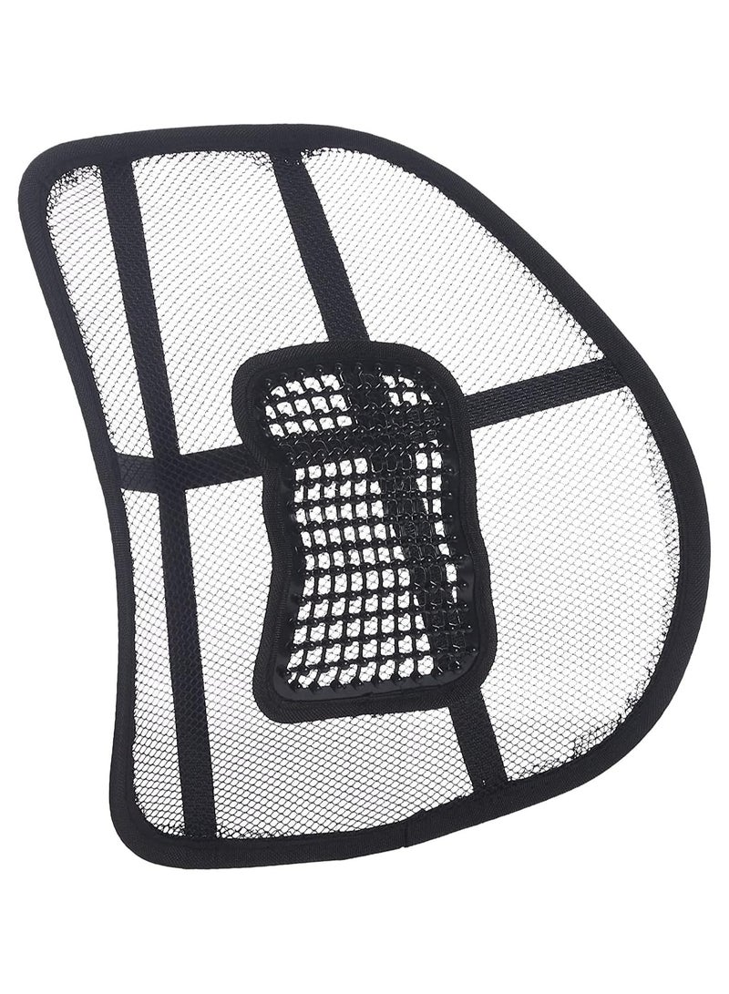 Festive Gallery Air Flow Lumbar Support Cushion car Seat Supports Cushion waist pad Comfortable Mesh Chair Relief Lumbar Back Pain Support Car Cushion Office Seat Chair Black - Image 2