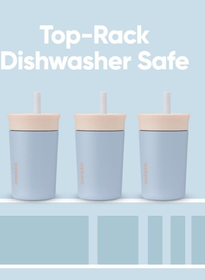 كوب أوالا للأطفال معزول من الفولاذ المقاوم للصدأ مع شريط مرن مقاوم للانسكاب - Image 3