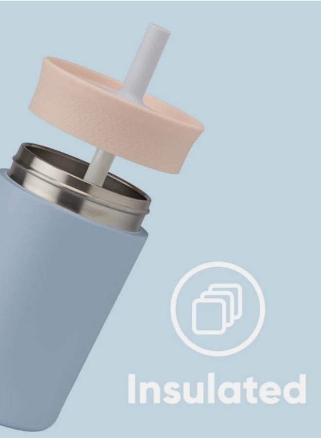 كوب أوالا للأطفال معزول من الفولاذ المقاوم للصدأ مع شريط مرن مقاوم للانسكاب - Image 5