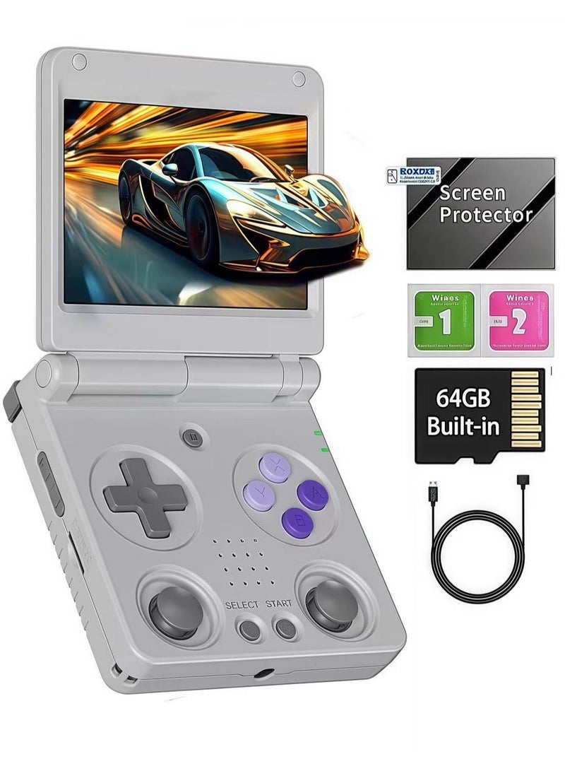 ANBERNIC RG35XX SP Retro Handheld Game Console Linux System HDTV Output 3.4 Inch IPS Screen WiFi HDMI Bluetooth With 64G TF Card 5000+ Classic Games 3300mAh Battery Gray - Image 1