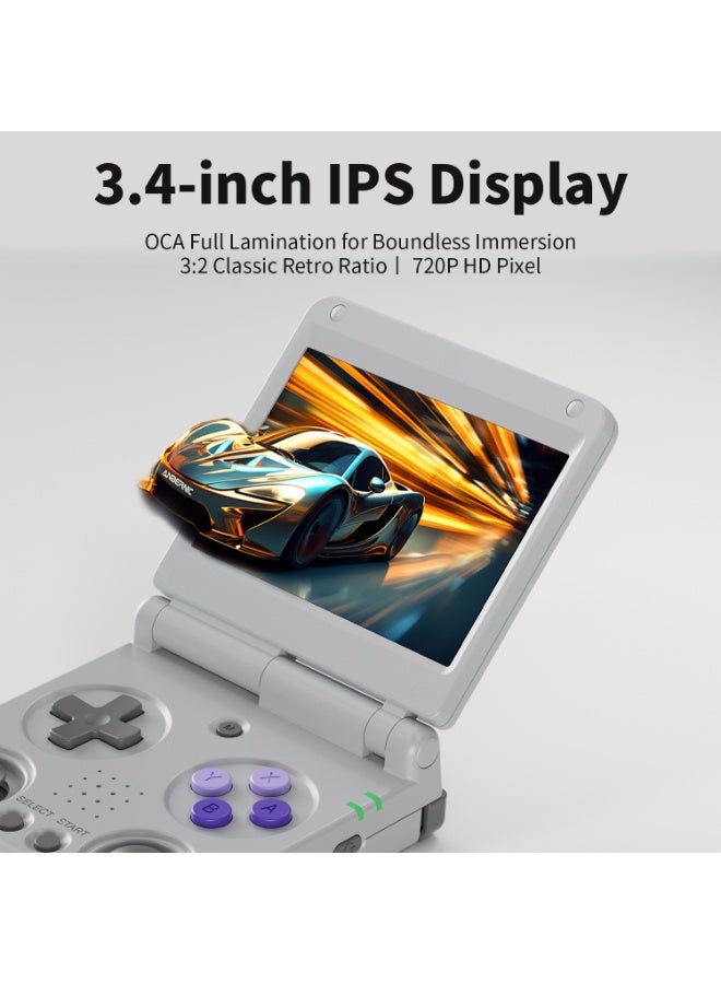 ANBERNIC RG35XX SP Retro Handheld Game Console Linux System HDTV Output 3.4 Inch IPS Screen WiFi HDMI Bluetooth With 64G TF Card 5000+ Classic Games 3300mAh Battery Gray - Image 3