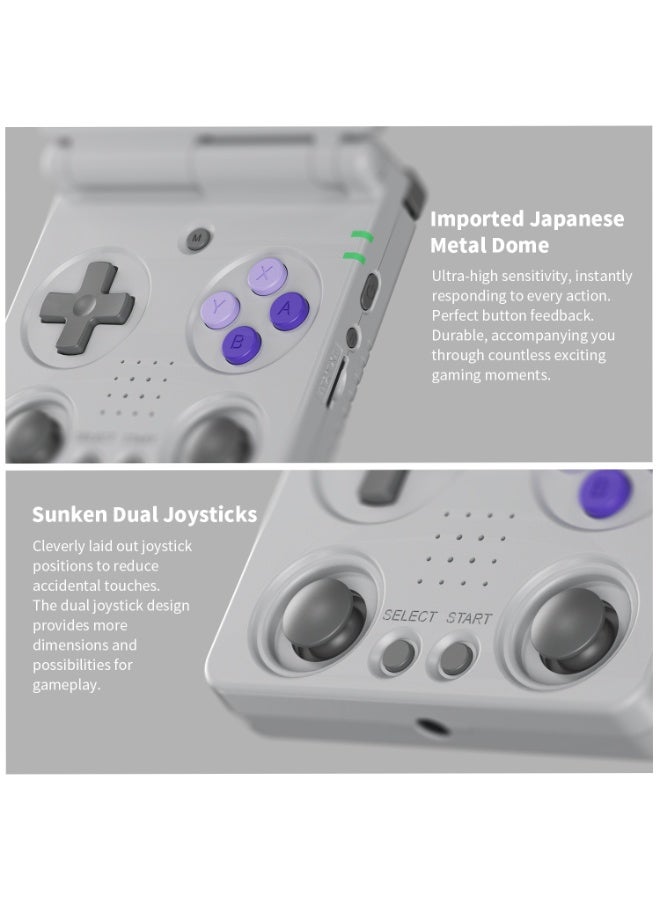 ANBERNIC RG35XX SP Retro Handheld Game Console Linux System HDTV Output 3.4 Inch IPS Screen WiFi HDMI Bluetooth With 64G TF Card 5000+ Classic Games 3300mAh Battery Gray - Image 4