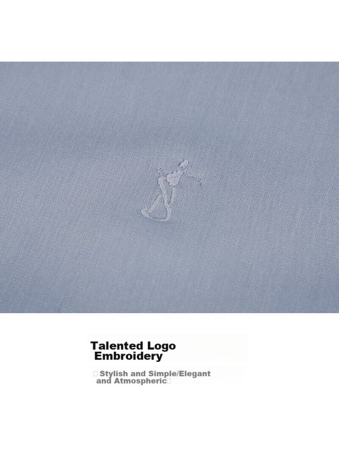 Tries Men's Fleece-lined Shirt, 3a Antibacterial, Autumn And Winter Solid Color, Brand Logo, Warm Long-sleeve Business Casual Shirt For Me - Image 5
