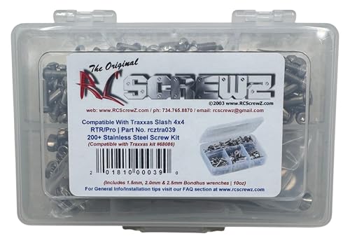 RC Screwz TRA039 - Compatible with Traxxas Slash 4x4 Stainless Steel Screw Kit - Image 5