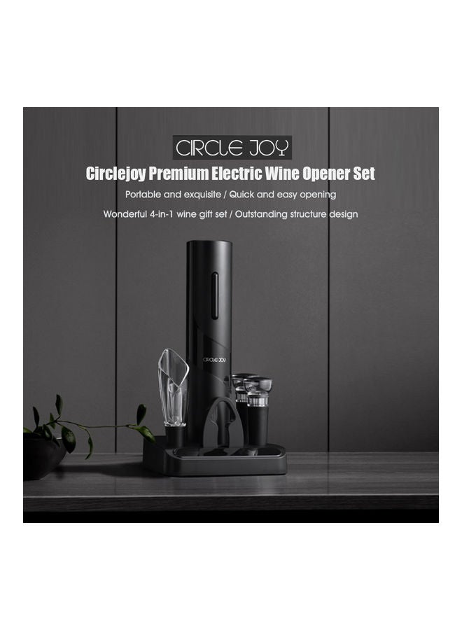 NIBEMINENT 4-In-1 Automatic Electric Wine Opener Black 24.2 x 5.5 9cm - Image 2