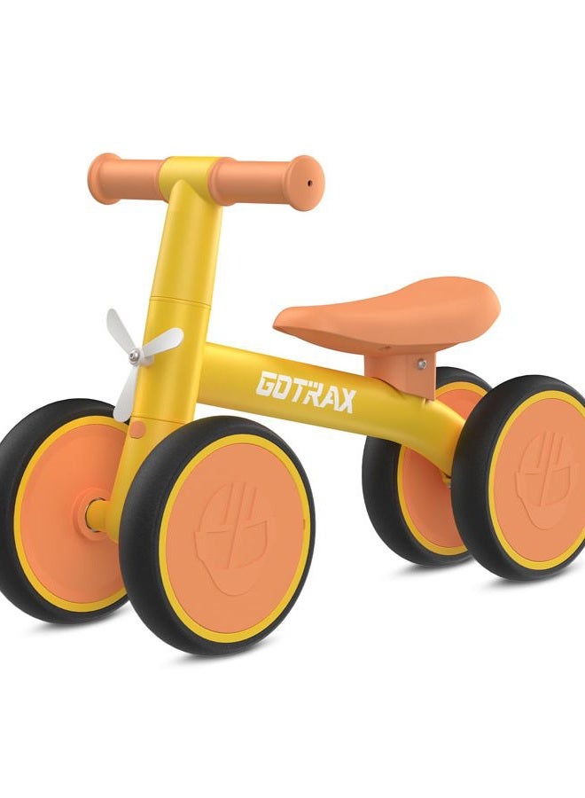 GOTRAX Baby Balance Bike 1-2 Years, 7" Front&Rear Silent Wheels, Sturdy Steel Frame 66 lbs Load, Quick 2-Min Assembly, CPC Certified, Comfortable Soft Seat, Toddler Birthday Gift for Boys&Girls Yellow - Image 1