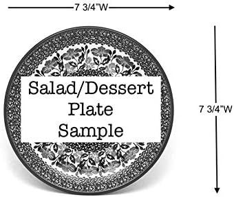 Polish Pottery Gallery Polish Pottery Plate  SaladDessert 7 34  Unikat Signature U4612 - Image 2