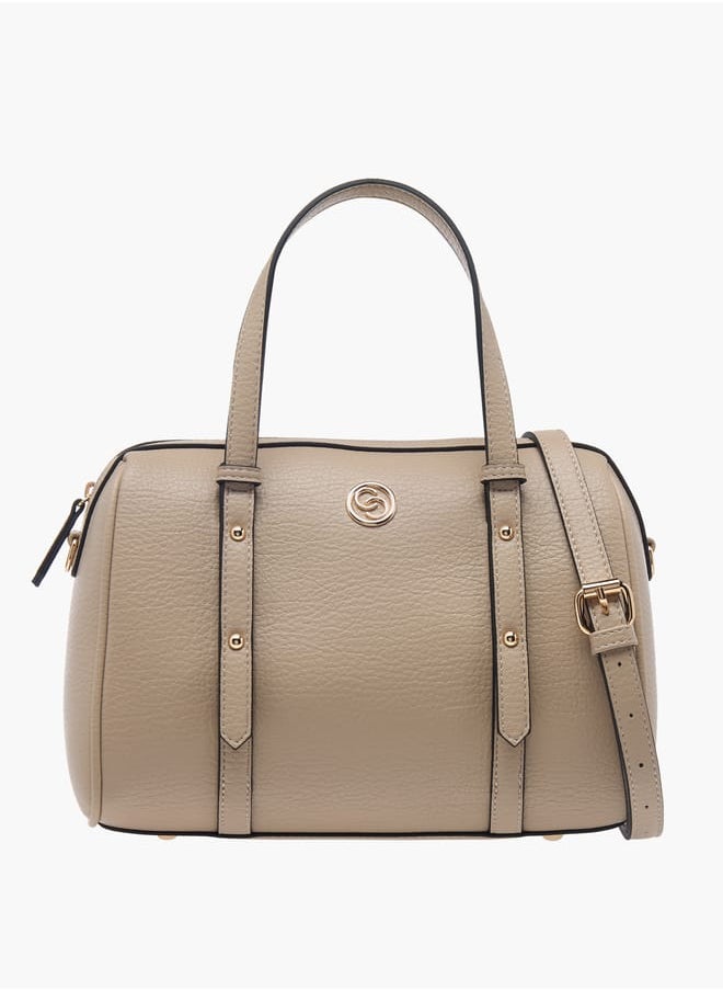 Celeste Women Textured Tote Bag with Double Handle and Zip Closure  - Image 1