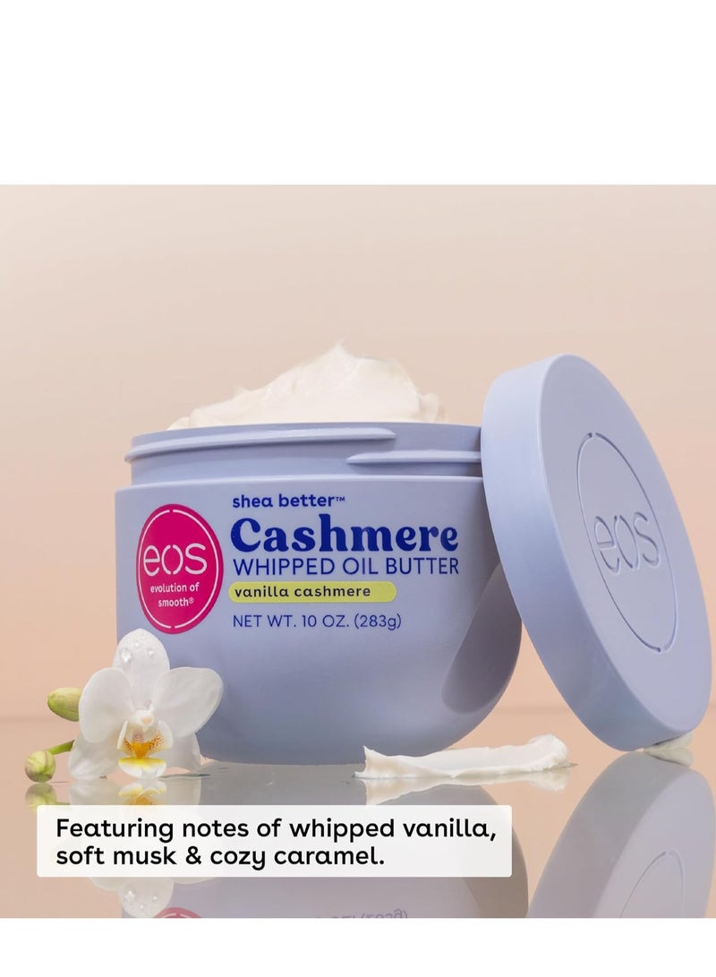 eos Cashmere Whipped Oil Body Butter, Vanilla Cashmere, 72 Hour Weightless Moisture For Dry Skin, Rich Formula and Deep Hydration, 10 oz - Image 3