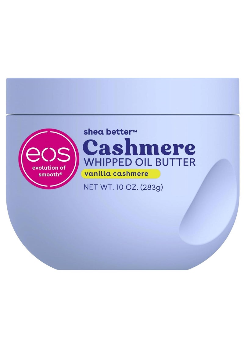eos Cashmere Whipped Oil Body Butter, Vanilla Cashmere, 72 Hour Weightless Moisture For Dry Skin, Rich Formula and Deep Hydration, 10 oz - Image 1