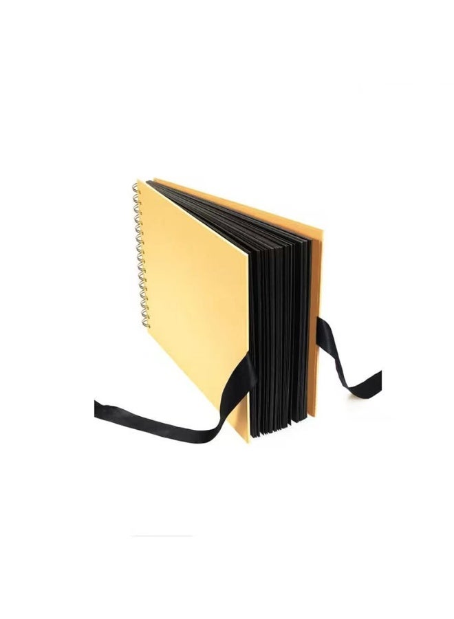 40-page Self-adhesive Photo Album Set, Yellow Kraft Paper - 4 Pieces, 28x20.5cm - Image 2