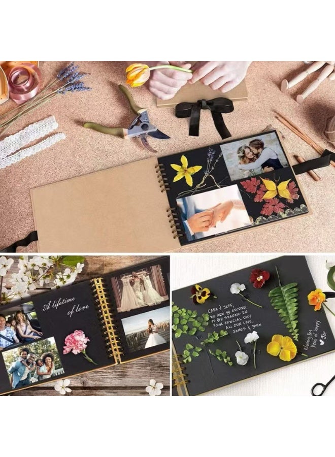 40-page Self-adhesive Photo Album Set, Yellow Kraft Paper - 4 Pieces, 28x20.5cm - Image 5