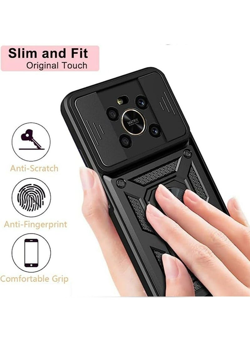 TEAM LUXURY Honor X9 4G/5G/X30 Case Cover Slide Camera Len Protector Silicone Non-slip Shockproof Anti-Scratch Protective Anti-scratch Mobile Phone Back Cover Full Body Accessories Protector for Honor X9  - Image 2