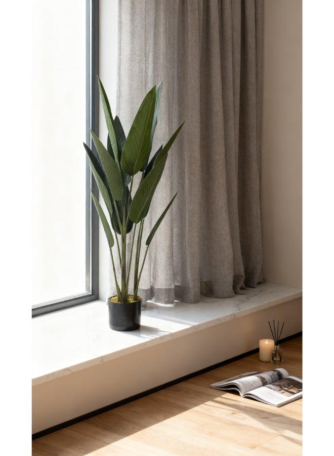 Noon East Paradise Birds 115cm (3.7 ft) Tall Artificial Tree with Pot | Floor Plant with Lifelike Design & Texture - Green | Decorative Natural Texture Tree for Home, Living Room, Study & Office spaces - Image 5