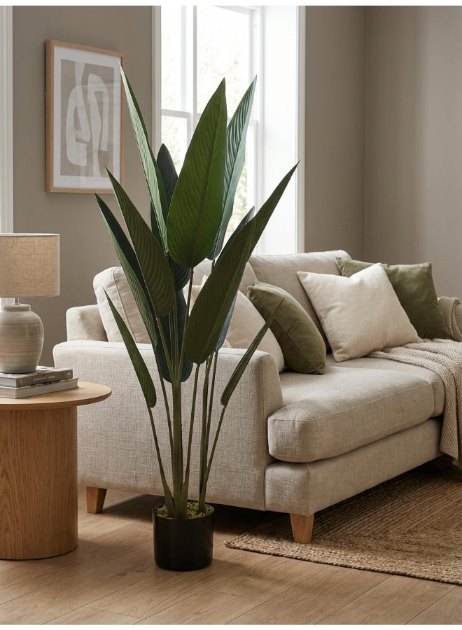 Noon East Paradise Birds 115cm (3.7 ft) Tall Artificial Tree with Pot | Floor Plant with Lifelike Design & Texture - Green | Decorative Natural Texture Tree for Home, Living Room, Study & Office spaces - Image 2