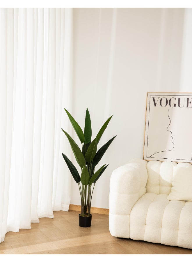 Noon East Paradise Birds 115cm (3.7 ft) Tall Artificial Tree with Pot | Floor Plant with Lifelike Design & Texture - Green | Decorative Natural Texture Tree for Home, Living Room, Study & Office spaces - Image 4