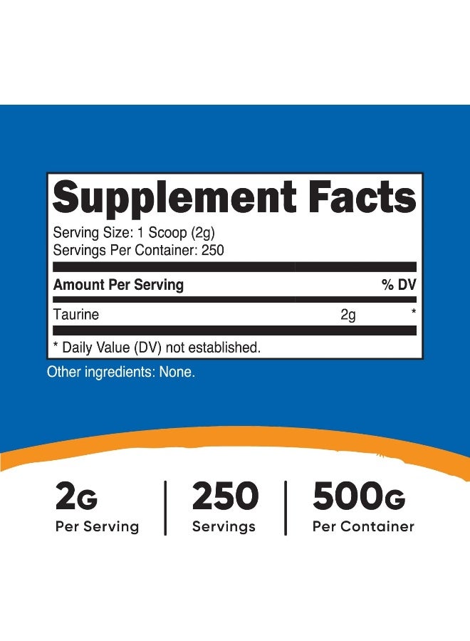 Nutricost Taurine Powder 500 Grams - Image 2