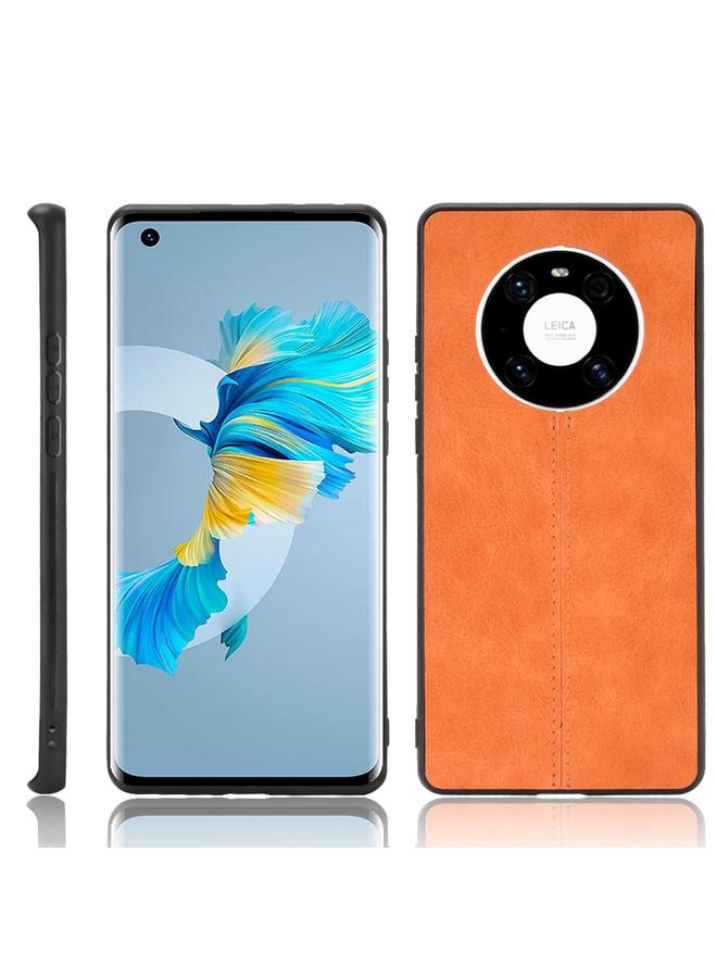 S-TOP Case For Huawei Mate 40 Shockproof Sewing Cow Pattern Skin PC + PU + TPU Case - Image 1