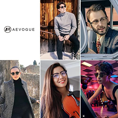 AEVOGUE Polarized Sunglasses For Women And Men Semi Rimless Frame Retro Sun Glasses AE0369 (Tortoise&Brown Woodgrain) - Image 2