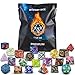 QMAY Polyhedral Dice 8PCS Mystery Dice Set Various Styles DND Dice Random DD Dice Patterns Dice Bag DND Gifts Suitable for Dungeons and Dragons RPG MTGRole Playing Table Game - Image 3