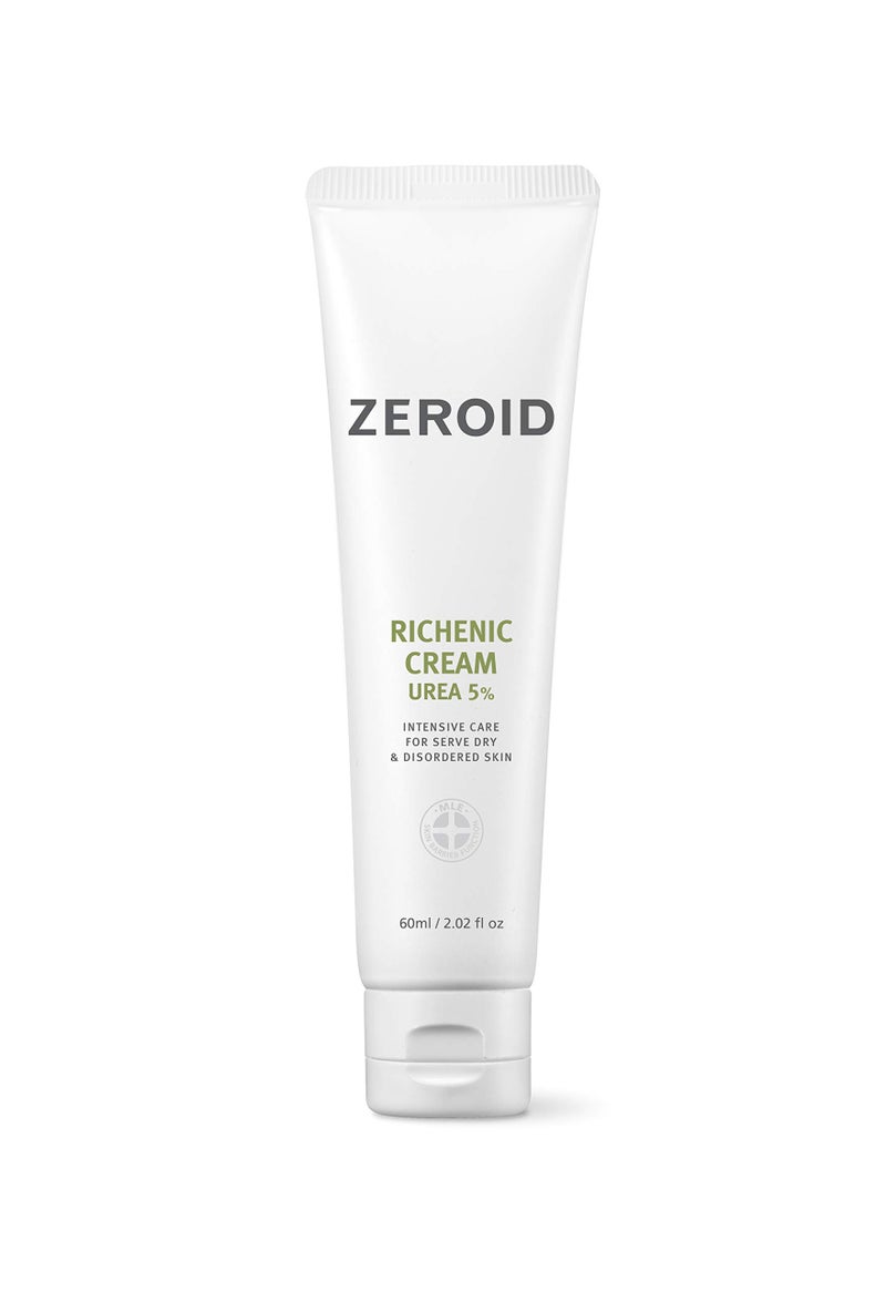 ZEROID | Richenic Cream with Urea 5% | Intensive Skin Care for Dry & Disordered Skin | Korean Face Moisturizer | Skin Lotion for Barrier Repair | Korean Dermocosmetic Skincare | 2 fl oz (60ml) - Image 1