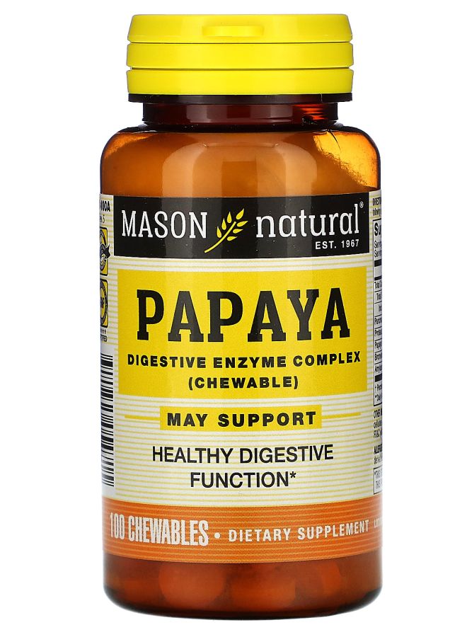 Mason Natural Papaya Digestive Enzyme Complex 100 Chewables