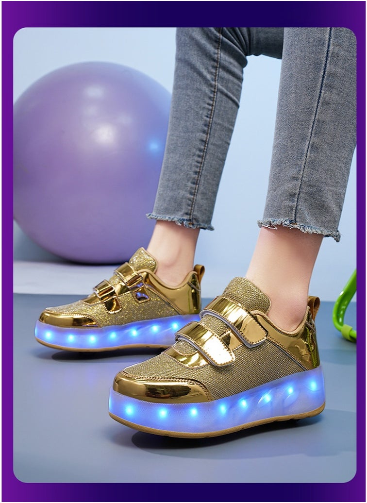 NIBEMINENT Kids Roller Skates Shoes 4 Wheels Roller Shoes Boys Girls Wheel Shoes Roller Sneakers Shoes for Beginner More Balanced  - Image 5