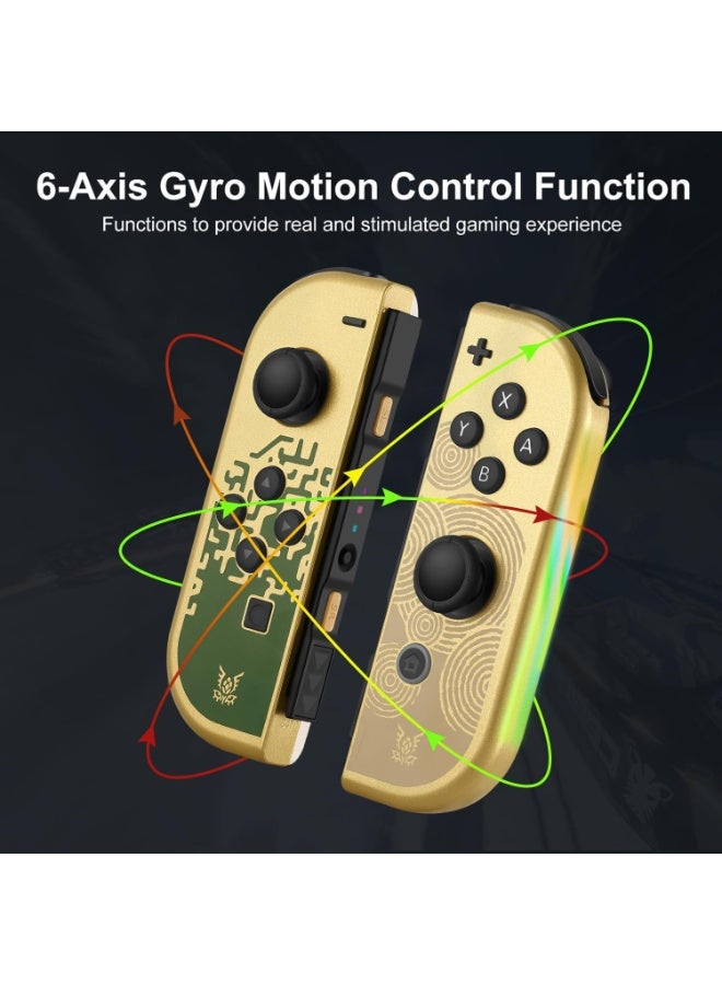 Replacement Joy-Con Controllers for Nintendo Switch/Switch OLED/Switch Lite – Left & Right Wireless Controllers with Dual Vibration Motion Control & Wake-Up Function - Image 3