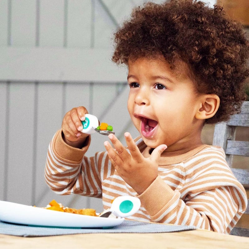 Doddl Cutlery Set for Children, Toddlers or Babies 12 Months +, Knife, Fork & Spoon Flatware That Promotes Self Feeding Helping Your Child to Use Silverware Utensils in The Right Way (Lime Green) - Image 5