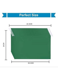 MARKQ Hanging File Folders 10 Pieces Dark Green  - Image 2