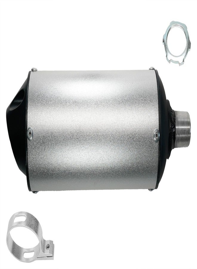 JMCHstore Performance Exhaust Muffler Silencer for Predator 212 196cc GX160 420cc 301cc GX390 98cc 6.5hp, Coleman CT200U BT200X KT196 CT100U Baja Massimo MB200 Go Kart Engine Mini Bike Parts (Sliver) - Image 3