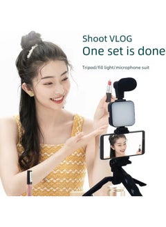 General LED Pocket Fill Light Video Conference Live Desktop Tripod Beauty Leg Mini Handheld Square Photography Light-Specifications:Desktop Lamp Set (with Bluetooth Remote Control)  - Image 5