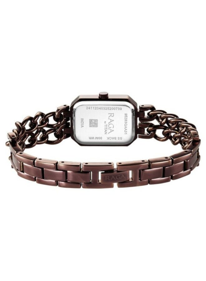 Titan Raga Showstopper Quartz Analog Brown Dial Metal Strap Watch For Women 95283QM01 - Image 5