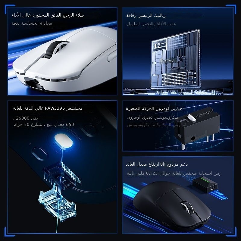MCHOSE L7 Pro Wireless Gaming Mouse - Lightweight, Pro-Grade Performance in Black - Image 5