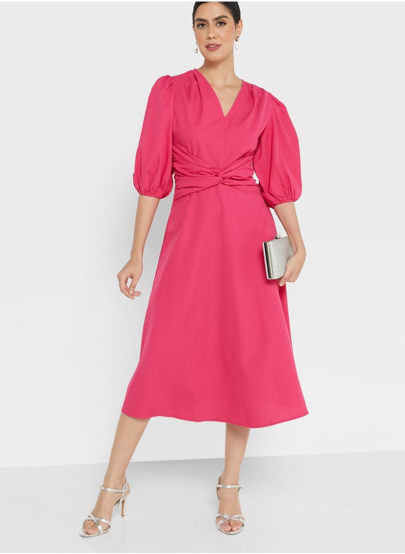 ELLA Puff Sleeve Dress  - Image 4