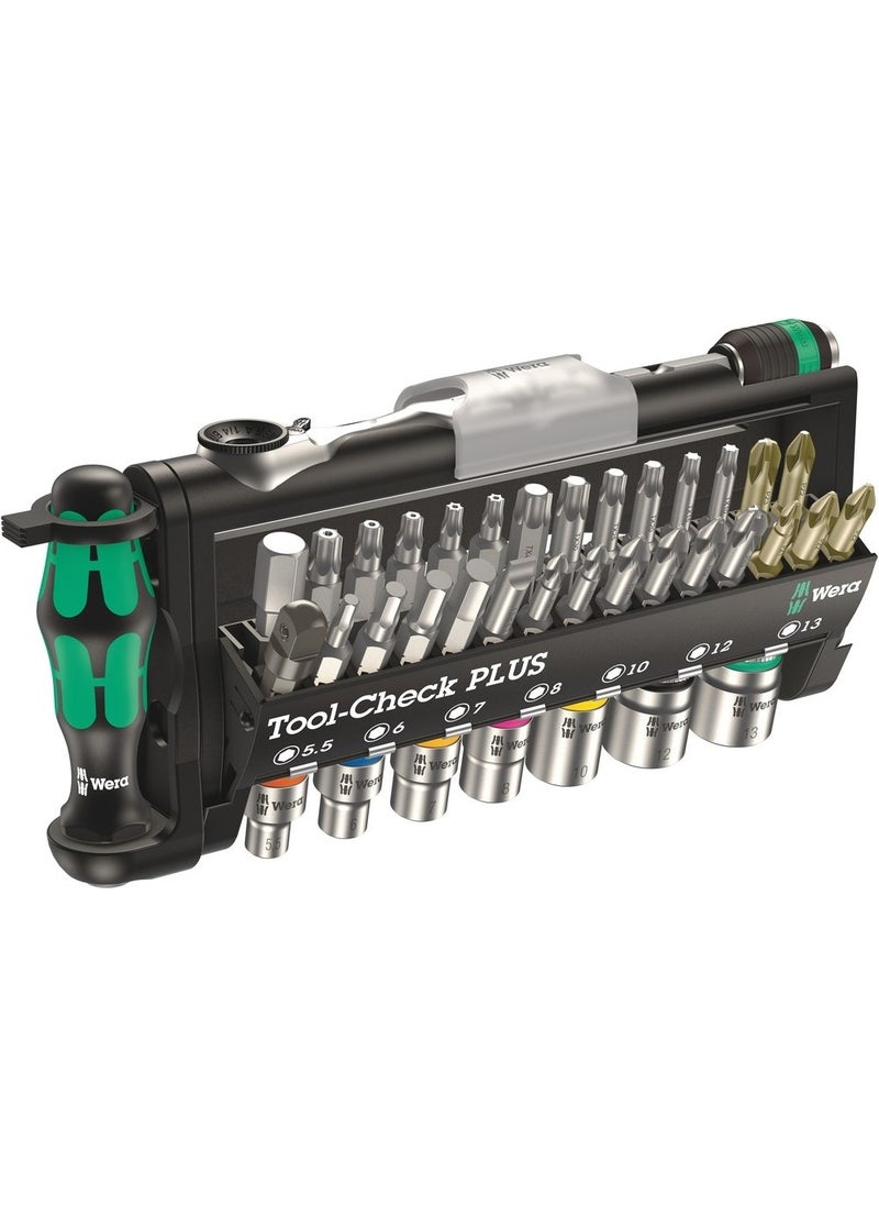 Wera Tool-Check Plus Bits Set with Socket Ratchet Handle 05056490001  - Image 1