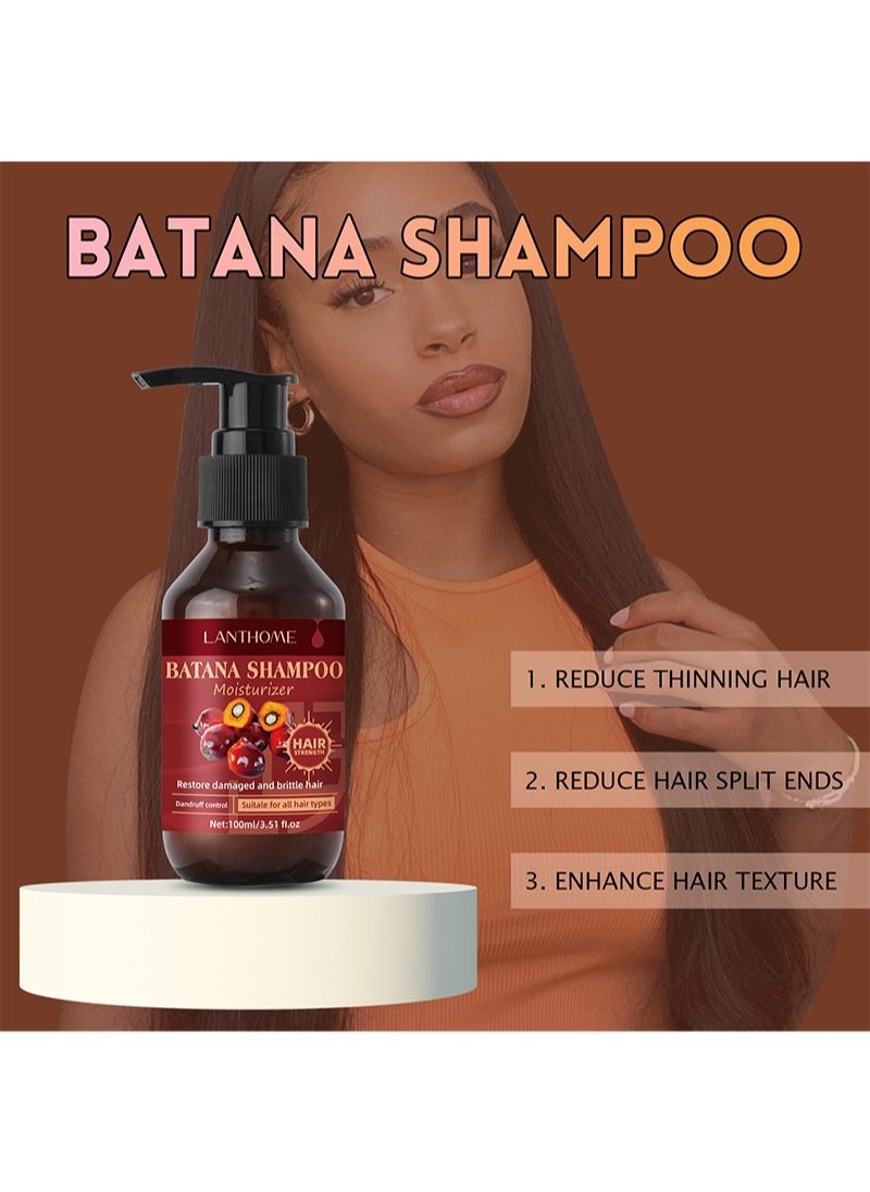 Lanthome Batana Oil for Shampoo,Organic Batana Oilï¼Shampoo with 100% Pure Raw Batana Oil,Promotes Hair Wellness for Men & Women Enhances Hair & Skin Radiance,Leaves your Hair Smoother Oilï¼100mlï¼ - Image 2