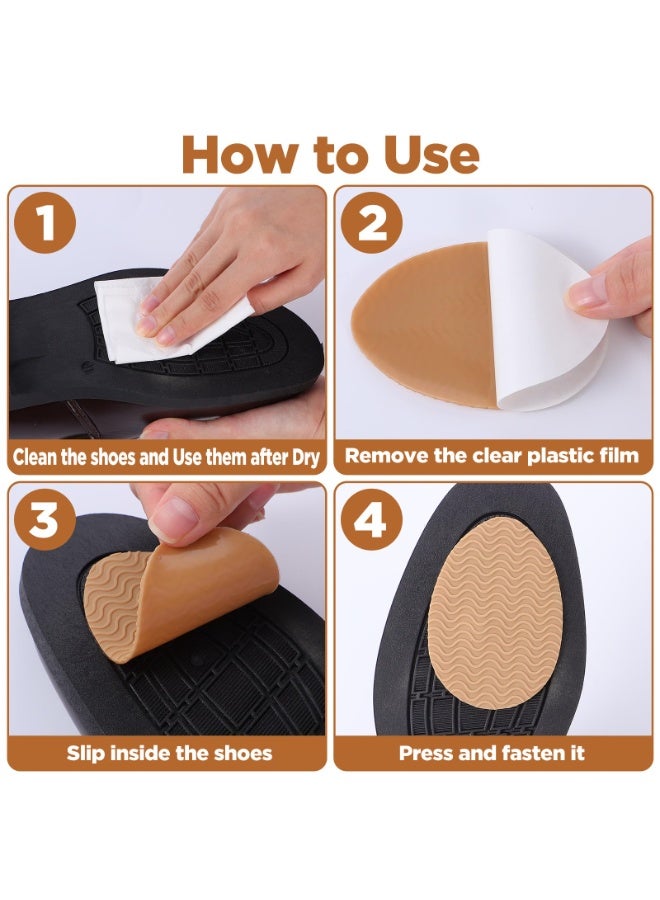 SUNSAR 4Pairs Shoe Sole Protector, Self-Adhesive Shoe Grips on Bottom of ShoesNon Slip Shoes Pads Sole Protectors Rubber Soles Grips Stickers for Bottom for Heels Shoes Sneakers Noise Reduction - Image 5