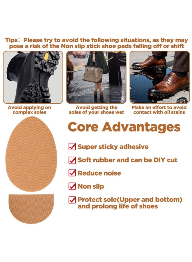 SUNSAR 4Pairs Shoe Sole Protector, Self-Adhesive Shoe Grips on Bottom of ShoesNon Slip Shoes Pads Sole Protectors Rubber Soles Grips Stickers for Bottom for Heels Shoes Sneakers Noise Reduction - Image 4
