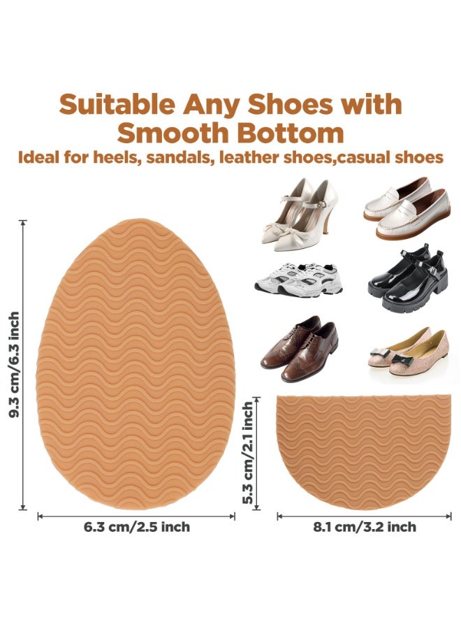 SUNSAR 4Pairs Shoe Sole Protector, Self-Adhesive Shoe Grips on Bottom of ShoesNon Slip Shoes Pads Sole Protectors Rubber Soles Grips Stickers for Bottom for Heels Shoes Sneakers Noise Reduction - Image 2