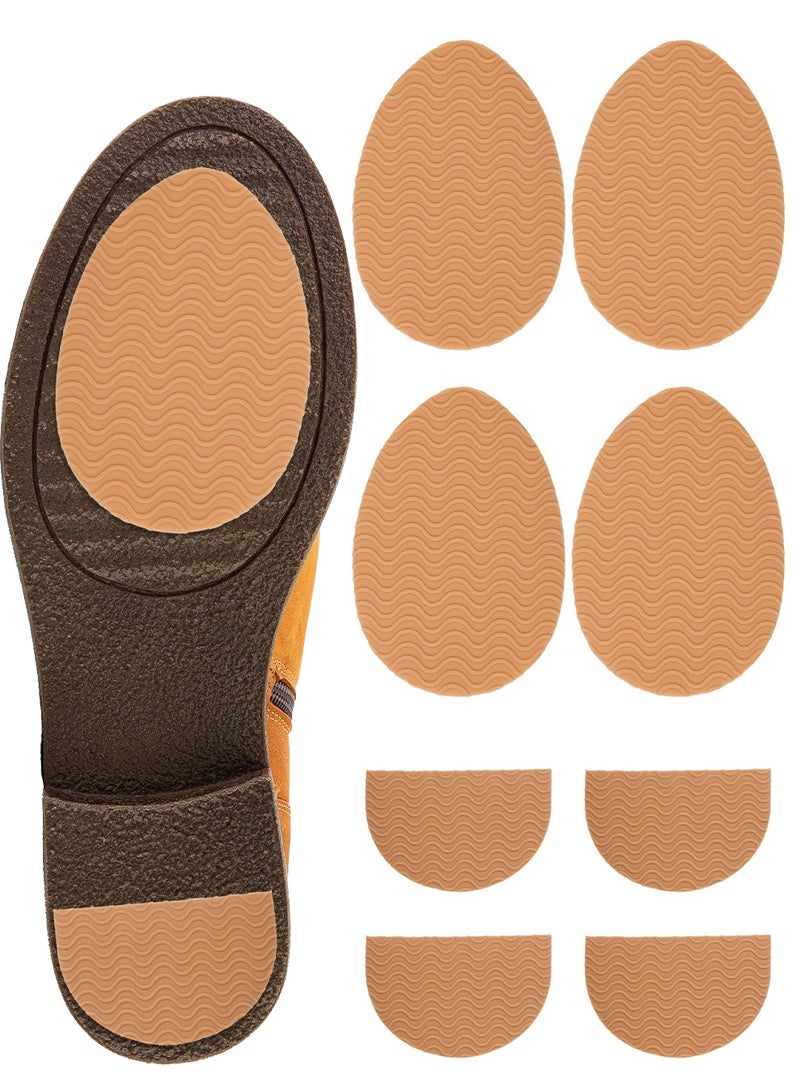 SUNSAR 4Pairs Shoe Sole Protector, Self-Adhesive Shoe Grips on Bottom of ShoesNon Slip Shoes Pads Sole Protectors Rubber Soles Grips Stickers for Bottom for Heels Shoes Sneakers Noise Reduction - Image 1