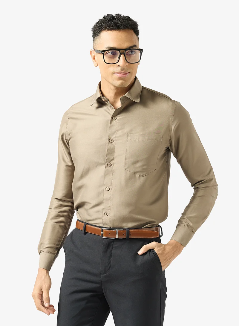 روبرت وود قميص قطني صلب بغسيل حيوي