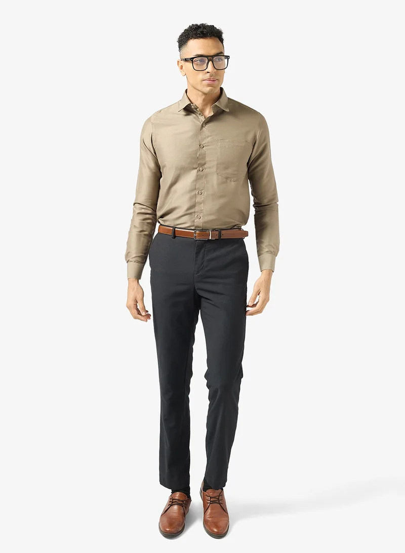 Robert Wood  Bio-Wash Solid Cotton Shirt for Men | Best Price UAE