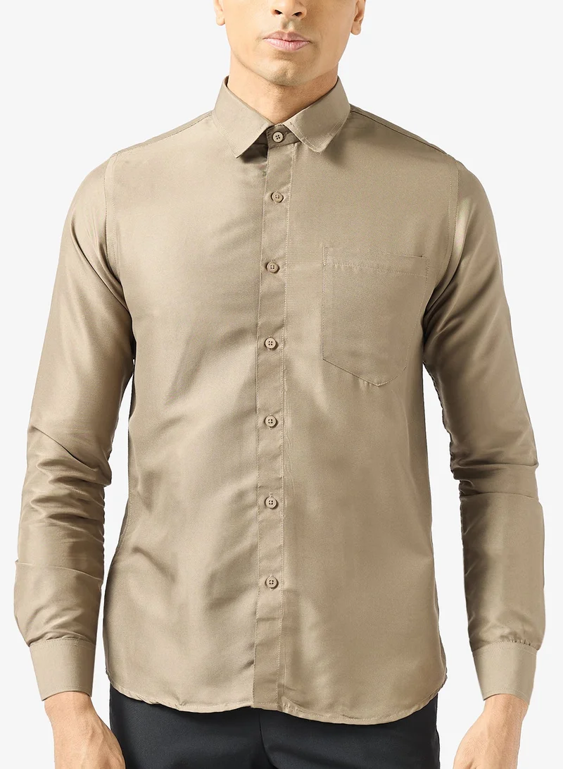 Robert Wood  Bio-Wash Solid Cotton Shirt for Men | Best Price UAE
