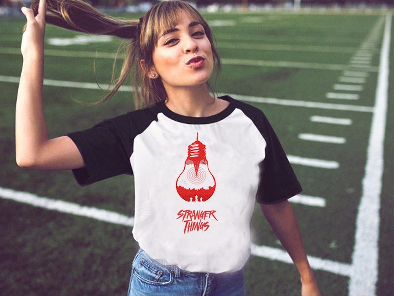 Strange Things 3 Printed Women'S Raglan T-Shirt Women'S Short Sleeve Wish - Image 1