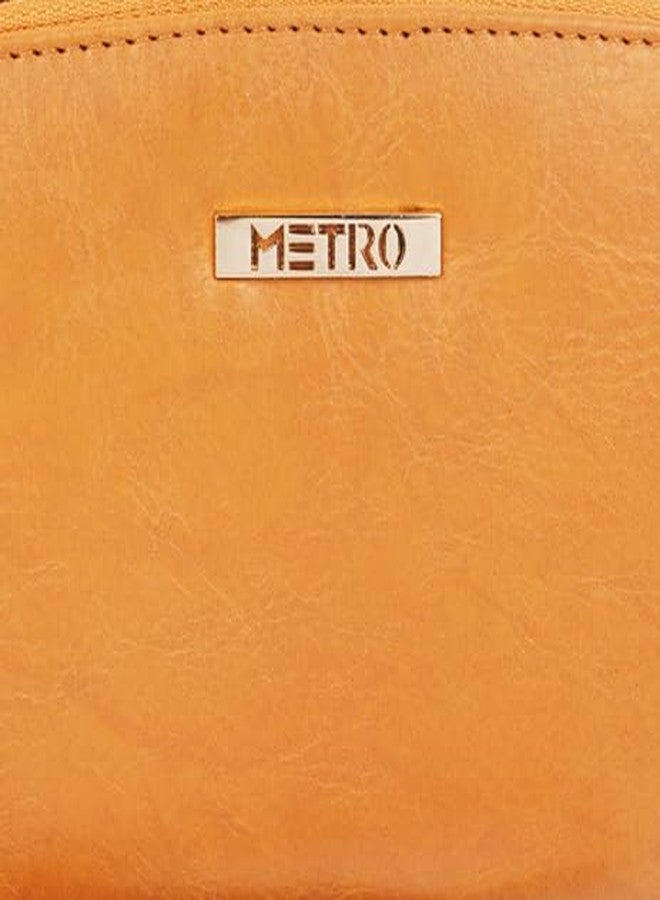 Metro Yellow Faux Leather Convenient Top Zip Closure Casual Wallet for Women (95-95) - Image 5