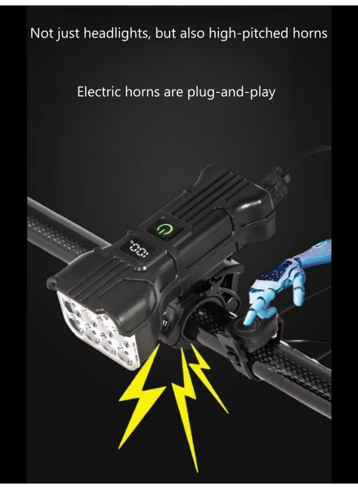 Bicycle Light and Horn 3-in-1 Set (Headlight + Taillight + Horn) - Image 5